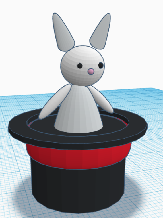 3D-персонаж "Кролик из шляпы"