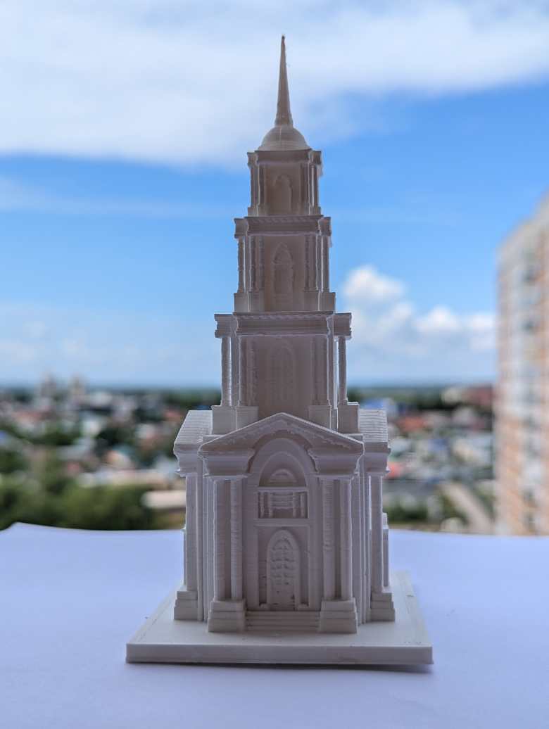 3D модель архитектурного объекта "Колокольня Никольской церкви г. Венев"
