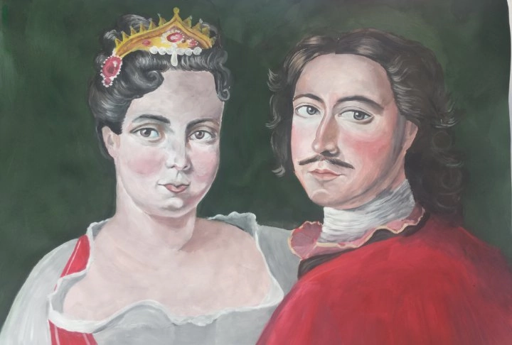 Екатерина II и Петр I