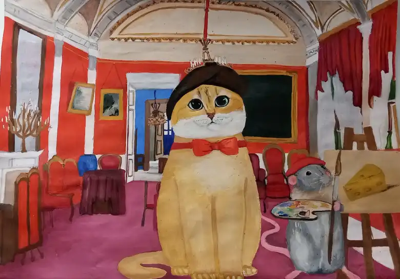 Будни кота в музее