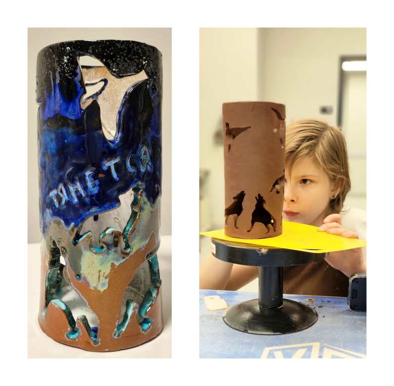 Керамический светильник "Земля и небо"