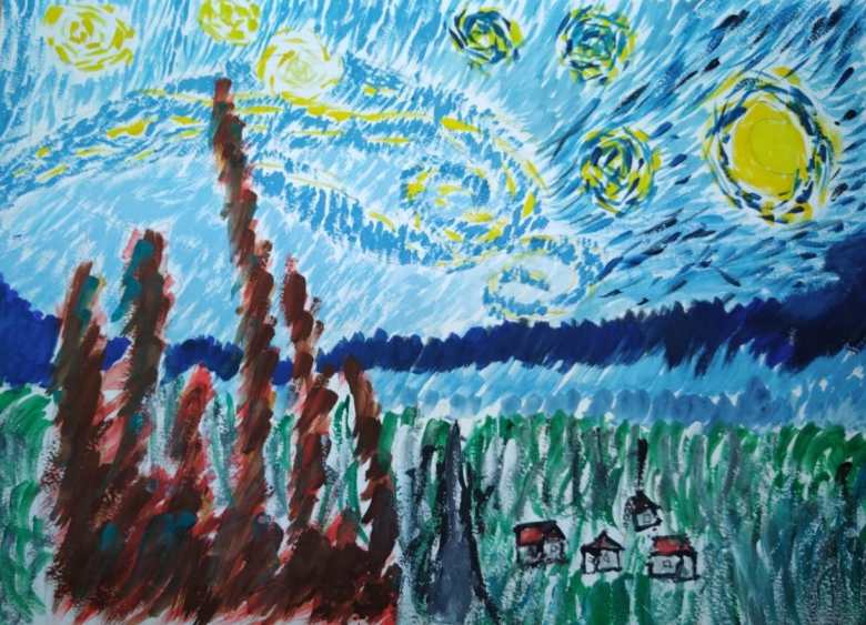 Репродукция Вангог "Звёздная ночь" 