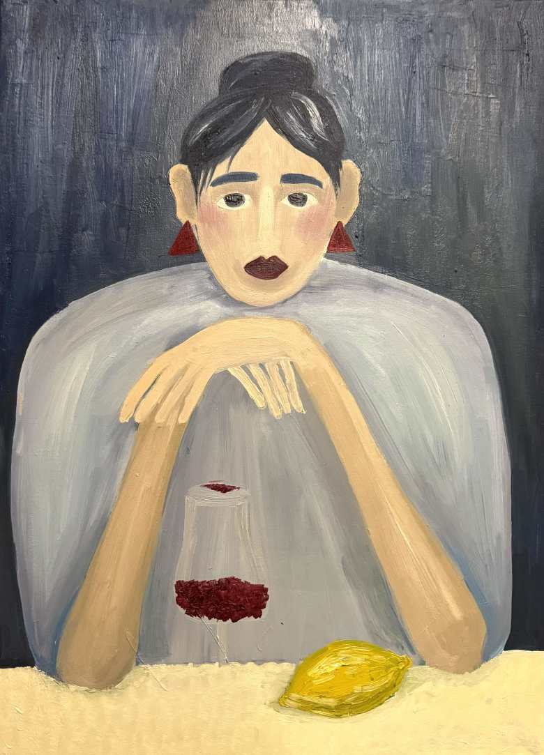 Женщина с лимоном 