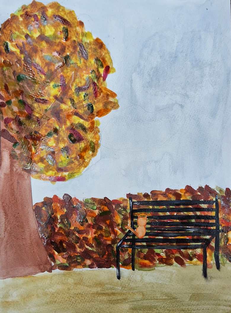 В осеннем саду