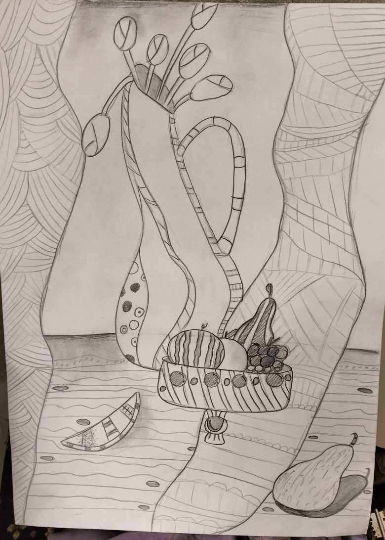 Натюрморт в черно- белых тонах....