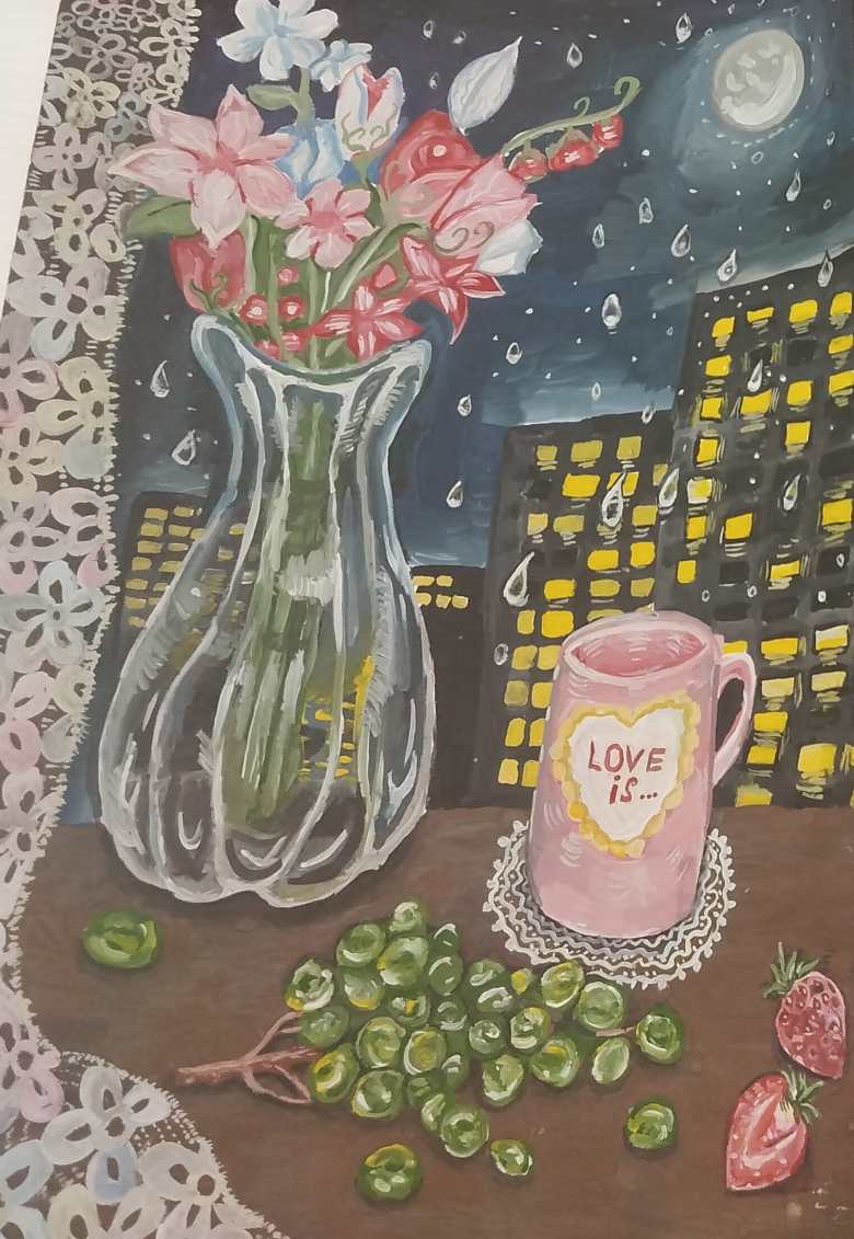 Натюрморт  "Гармония природы в стекле"