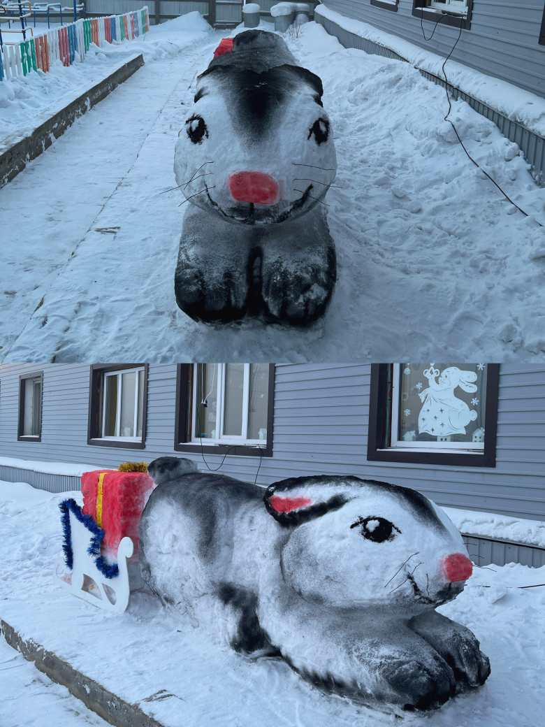 Поделка из снега