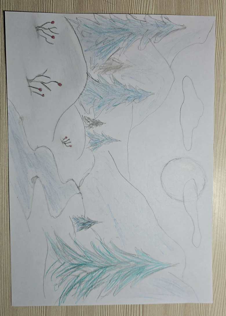 Морозное утро в лесу