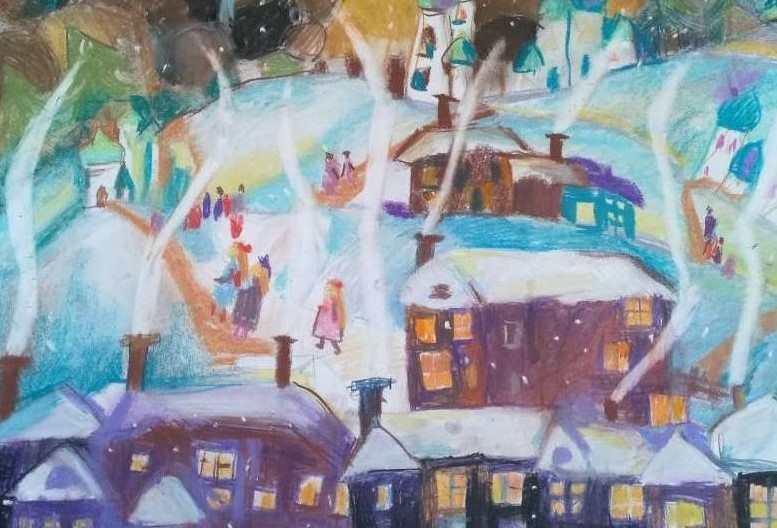 Зима в деревеньке