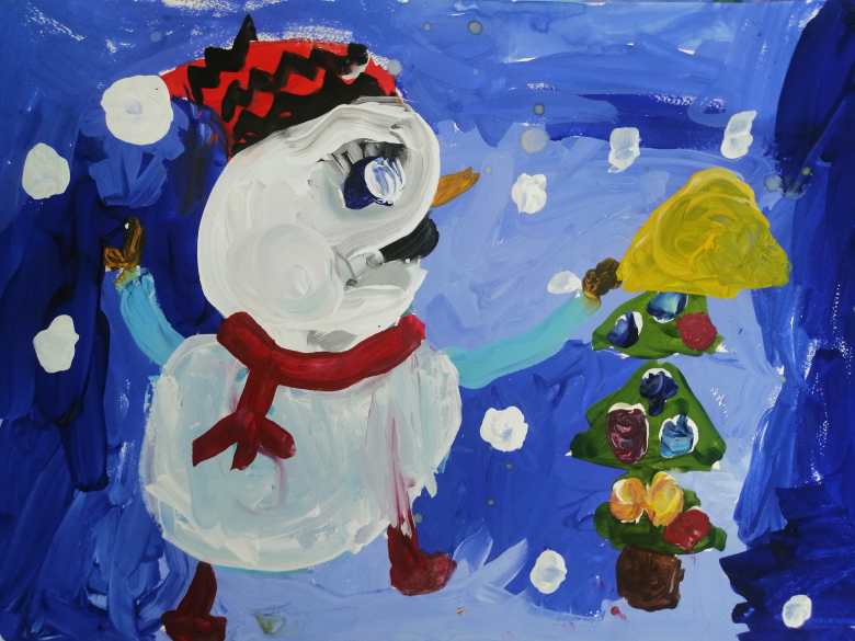 Весёлый снеговик