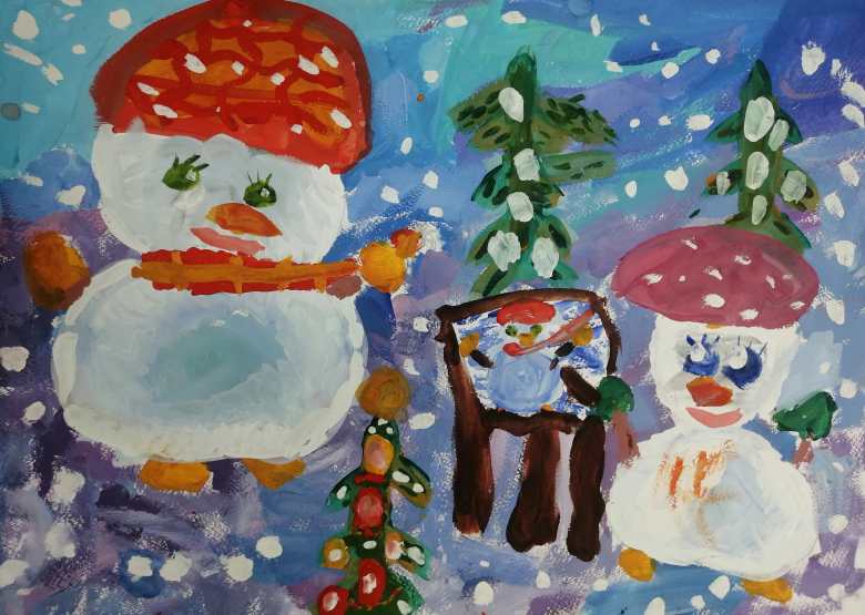 Весёлые снеговики