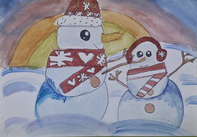 Снеговики на прогулке