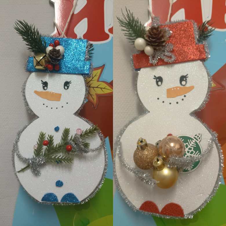 Веселый снеговичок 