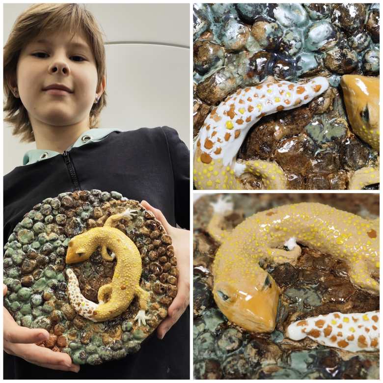 Керамическое панно "Уникальное создание. Эублефар"