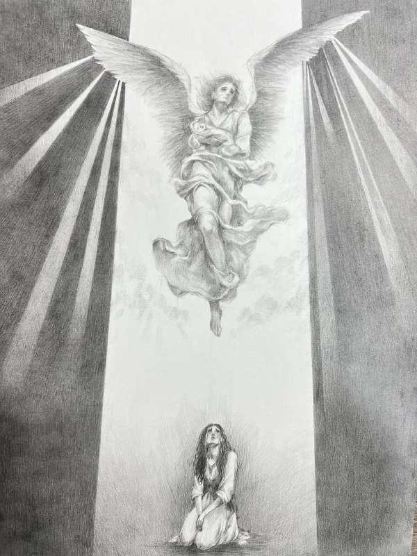 Иллюстрация к произведению "Два ангела"