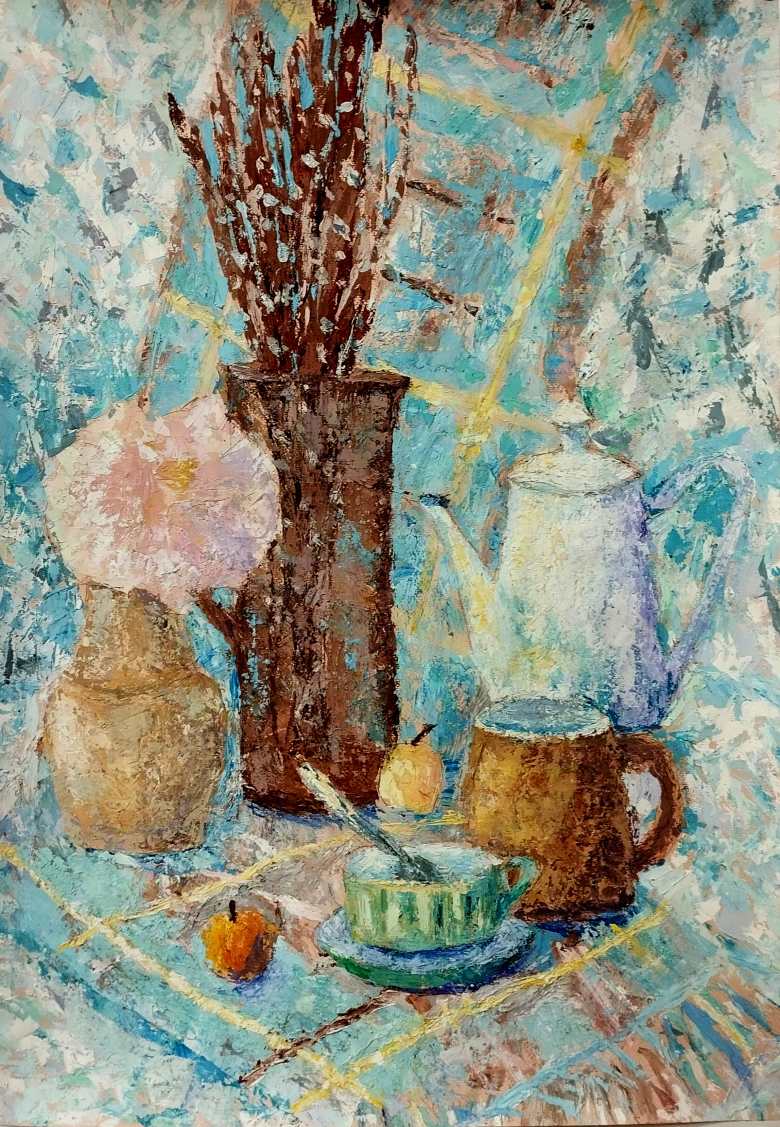 Весенний натюрморт с вербой