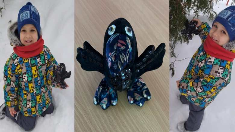 Дружелюбная ворона