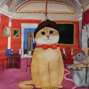 Будни кота в музее