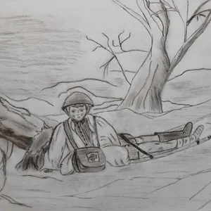 "Санитар спасает раненого бойца"