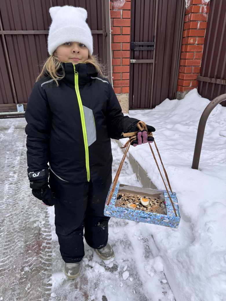 Новогодняя кормушка для птиц