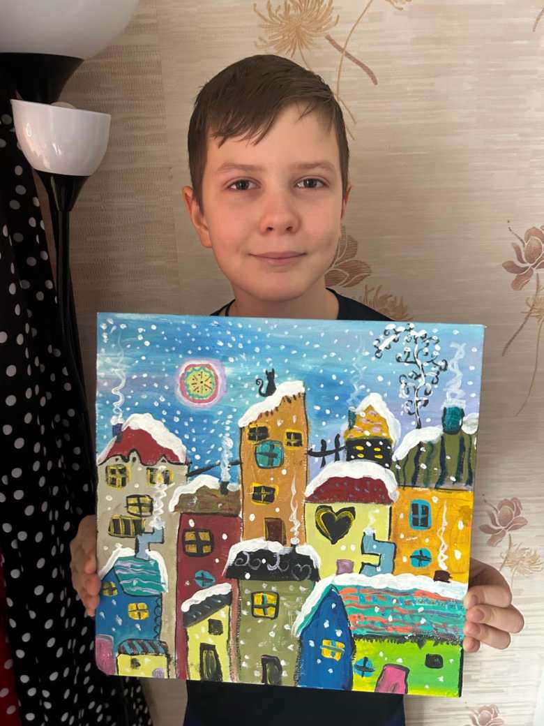 Зимний город в Рождество