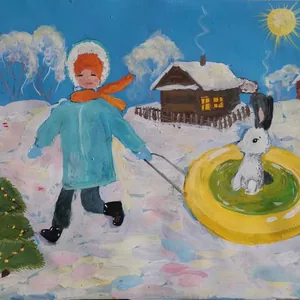 Мой кролик на прогулке