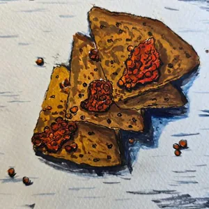 Блины с икрой