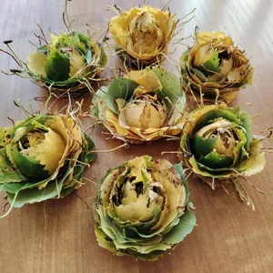 Роза из листьев